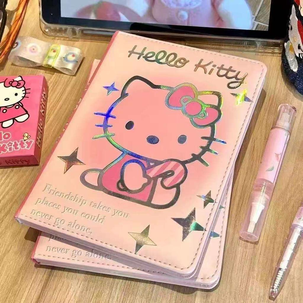 Kawaii Japanese Cartoon Soft Pu Leather Notebook Colored Page Diary Cute Daily Journal Fans Surprise Gift