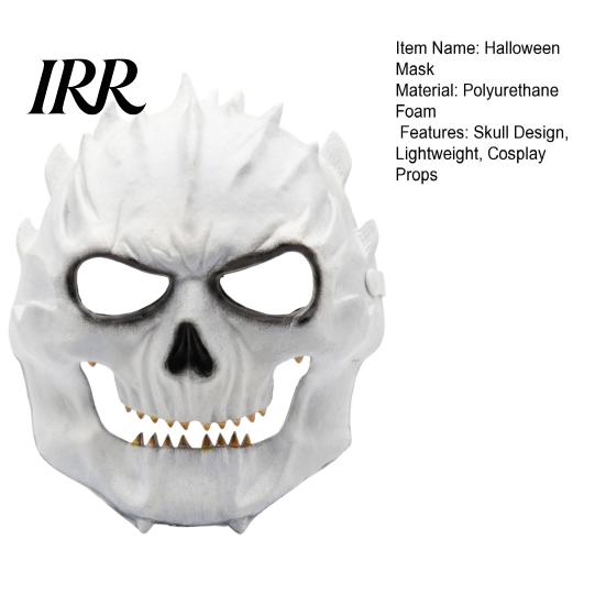 Breathable Halloween Mask Horror Skull Foam Mask, Creepy Full Face Spooky Party Masquerade for Adult, Cosplay Costume Accessories