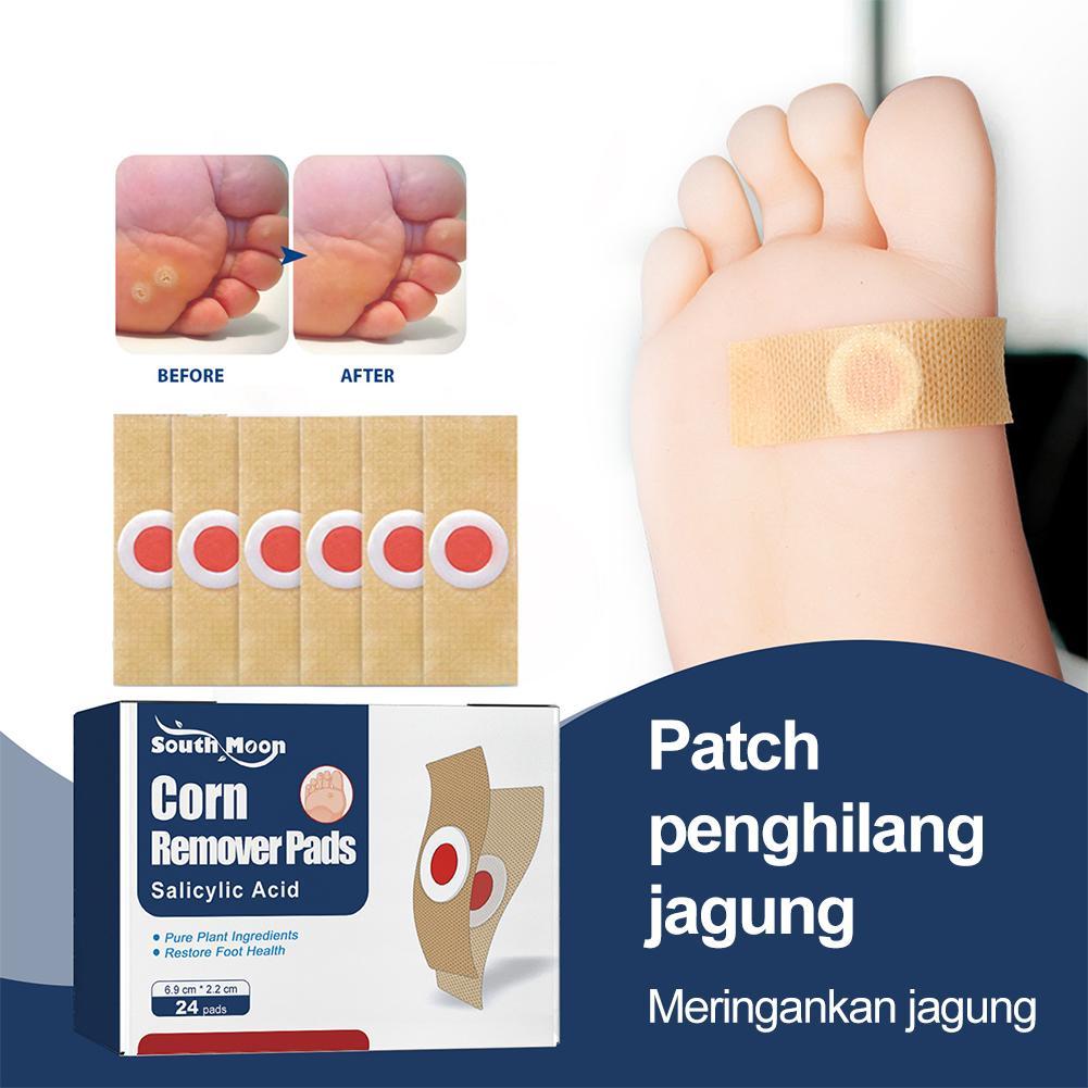 24PCS/box Corn Patch Corn Plaster Remover Corn Toe Pads Patch Adhesive Callus Cushion Non-woven Fabric Toe Corn Callus Removal