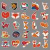 50pcs Cartoon Fox Decorative Stickers for Suitcase, Scooter, Refrigerator, and Car