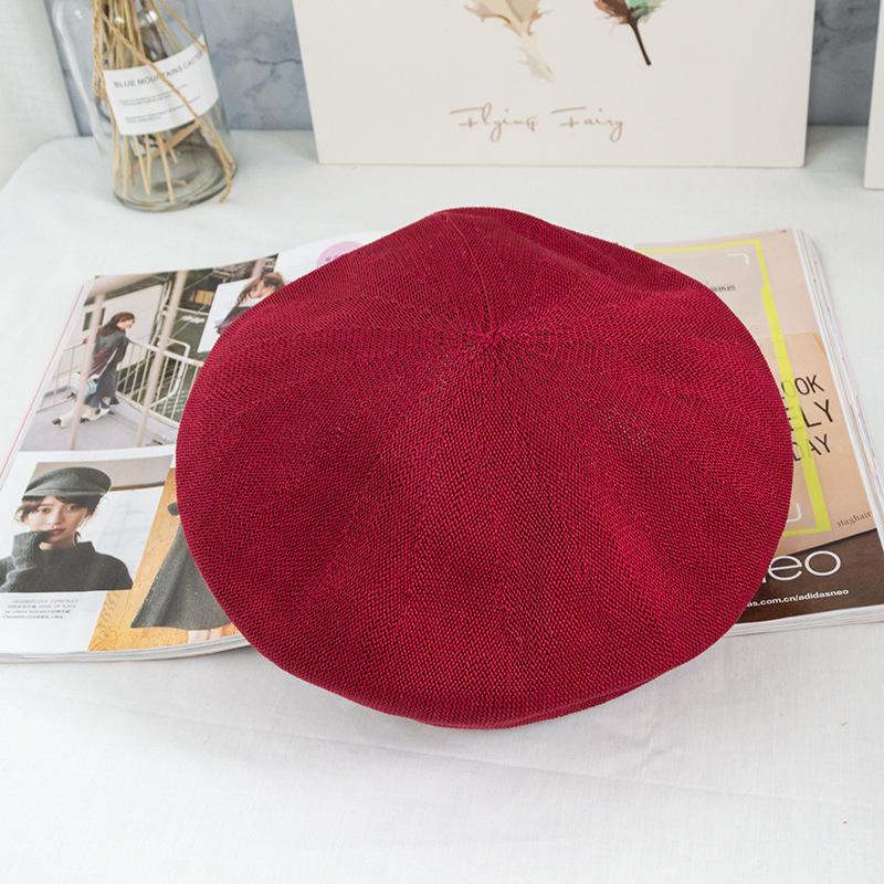 Delicate And Breathable Japanese Retro Thin Cotton Yarn Breathable Beret Children'S Spring And Summer Painter Hat Bud Hat