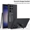 PU Leather Stand Case for Samsung S23 Ultra/S24/S24+ - Anti-Fall Protective Cover