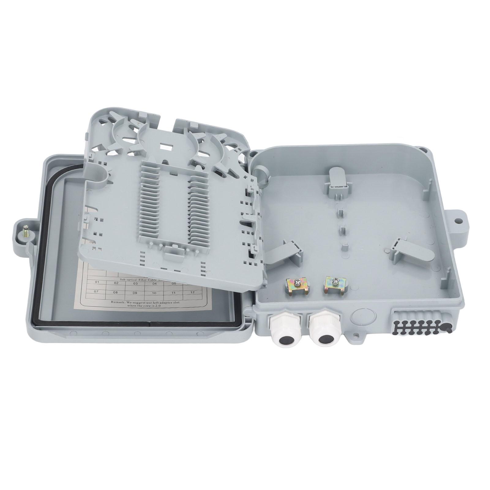 

Оптична розподільна коробка 12 волокон Водонепроникна волоконно-оптична коробка-сплітер для SC FC PLC