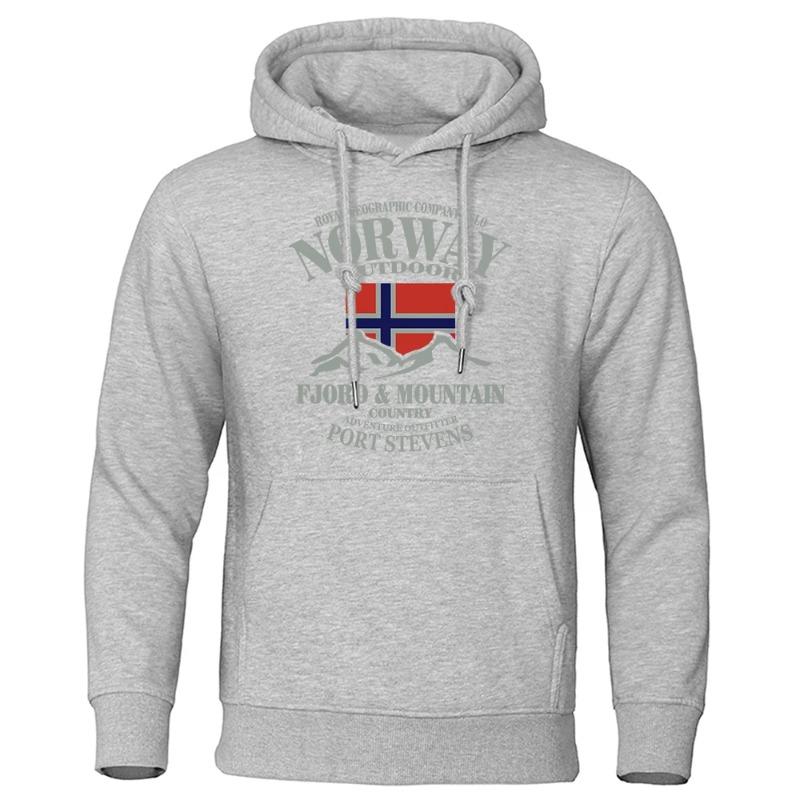 Felpa con cappuccio casual larga da uomo, top stampato street fashion