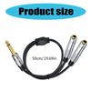 6.35mm Guitar Signal Y Splitter Cable 1/4" Male To Double Mono 1/4" Female Adapter Speaker Headphone Extension Cable