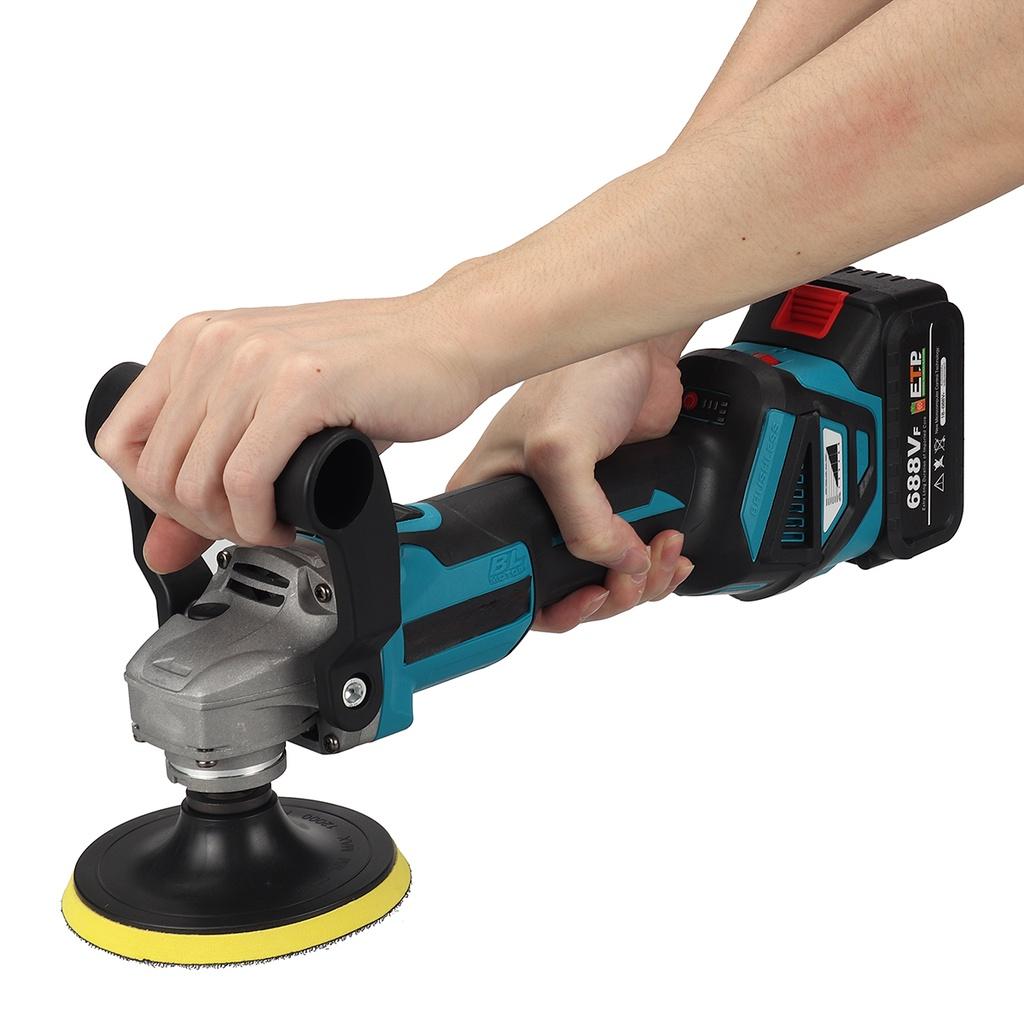 2000W Speed Brushless Car Polisher Angle Grinder Variable 688VF Car Waxing Polishing Machine For 18V Battery 2 IN 1