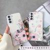 Applicable To Samsung S25ultra Apple Iphone17 Ins Lark Hydrangea Mobile Phone Case Painted Protective Case