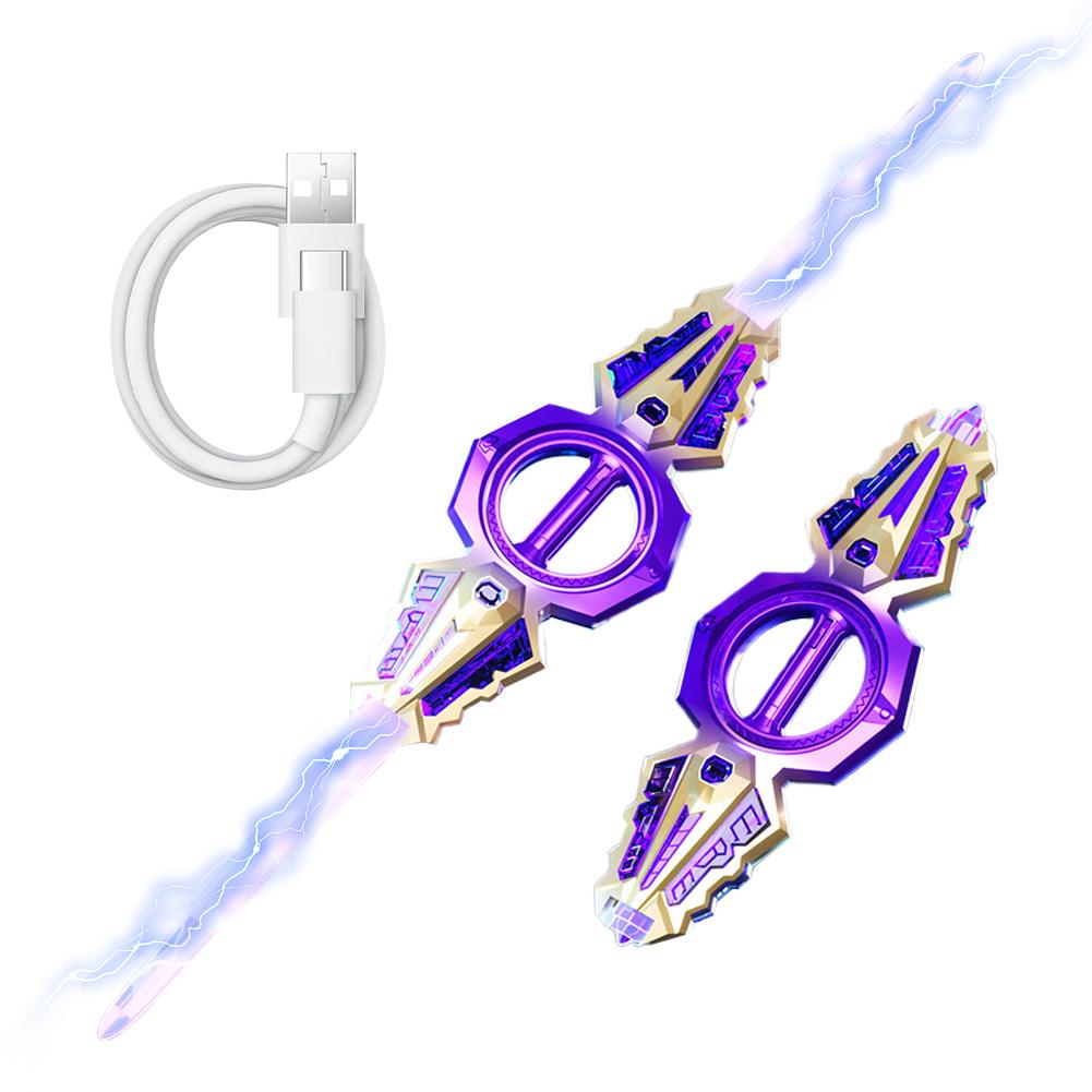 Flame Double-Edged Rotating Lightsaber Super Cool Gift Toy With Vibrant Multi-Colored Lightscool Sound Effects Boy Gift Toy