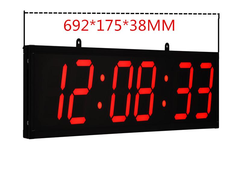 

Очень яркие большие цифровые настенные часы с дистанционным управлением для использования в спортзале EU Standard белый