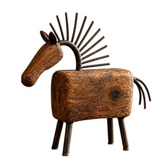 Artistic Horse Sculpture Tray Abstract Figurine, Rustic Statue for Desk Decorative Animal Decoration, Farmhouse Shape Home Office