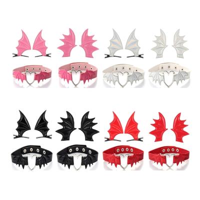 Mädchen Haarspangen Gothic Halloween Cosplay Teufelsflügel Haarnadel Kopfschmuck Punk Haarschmuck Einzigartiger Schwarzer Kopfschmuck