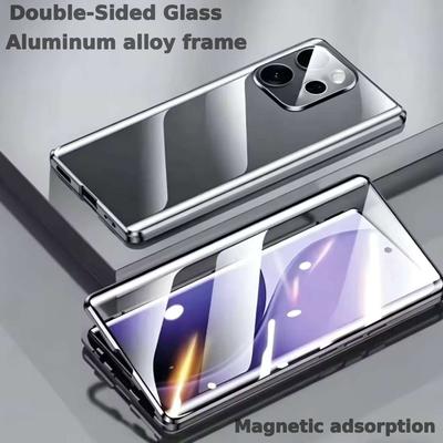 Case for OPPO Reno 15 14 13 Pro F 5G with Double Sided Tempered-Glass & Metal Frame Phone Bumpers Full Lens Protection Cover
