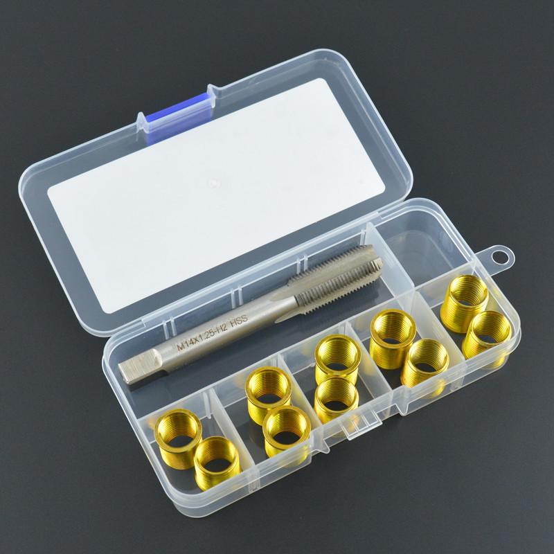 11-Piece M12*1.25 Spark Plug Thread Repair Inserts & Screws Set