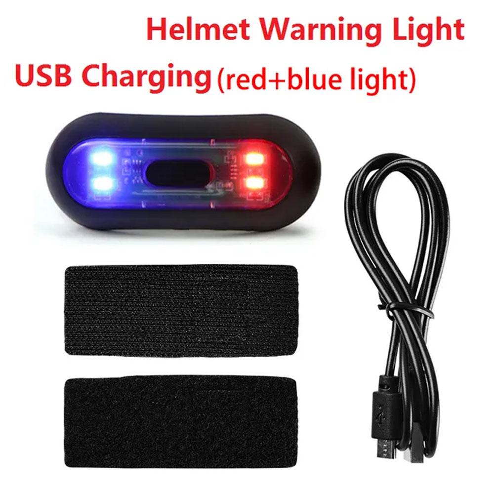 

Motorcycle Helmet Warning Strobe Light LED Signal Lamp Decorative USB Charge Moto Bike Night Safety Flashing Blinker Waterproof