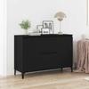 Sideboard in Black Oak Look 104 x 35 x 70 cm Engineered Wood