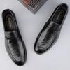 Fashion Italian Style Mens Handcrafted Loafers Genuine Leather Slip on Flats Comfortable Driving Shoes Non-Slip Sole Male Business Shoes
