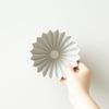 Set: ORIGAMI Matte Gray Small Dripper (for 1-2 People) + Wooden Dripperholder