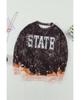 Azura Exchange Black Bleached Sweatshirt