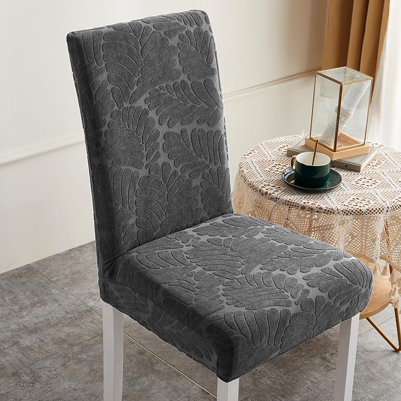 Elastic Dining Room Chair Cover Stretch Thick Jacquard Kitchen Chair Cover Slipcover for Dining Kitchen Hotel Wedding Banquet