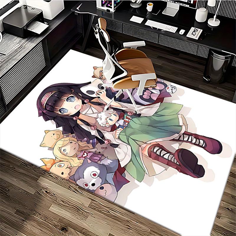 1pc Hannya Mask Anime Chair Mat - Cute Office Decor Carpet with Kawaii Characters for Desk, Home, Living Room, Bedroom, Game Room, Dormitory, Gift Ide