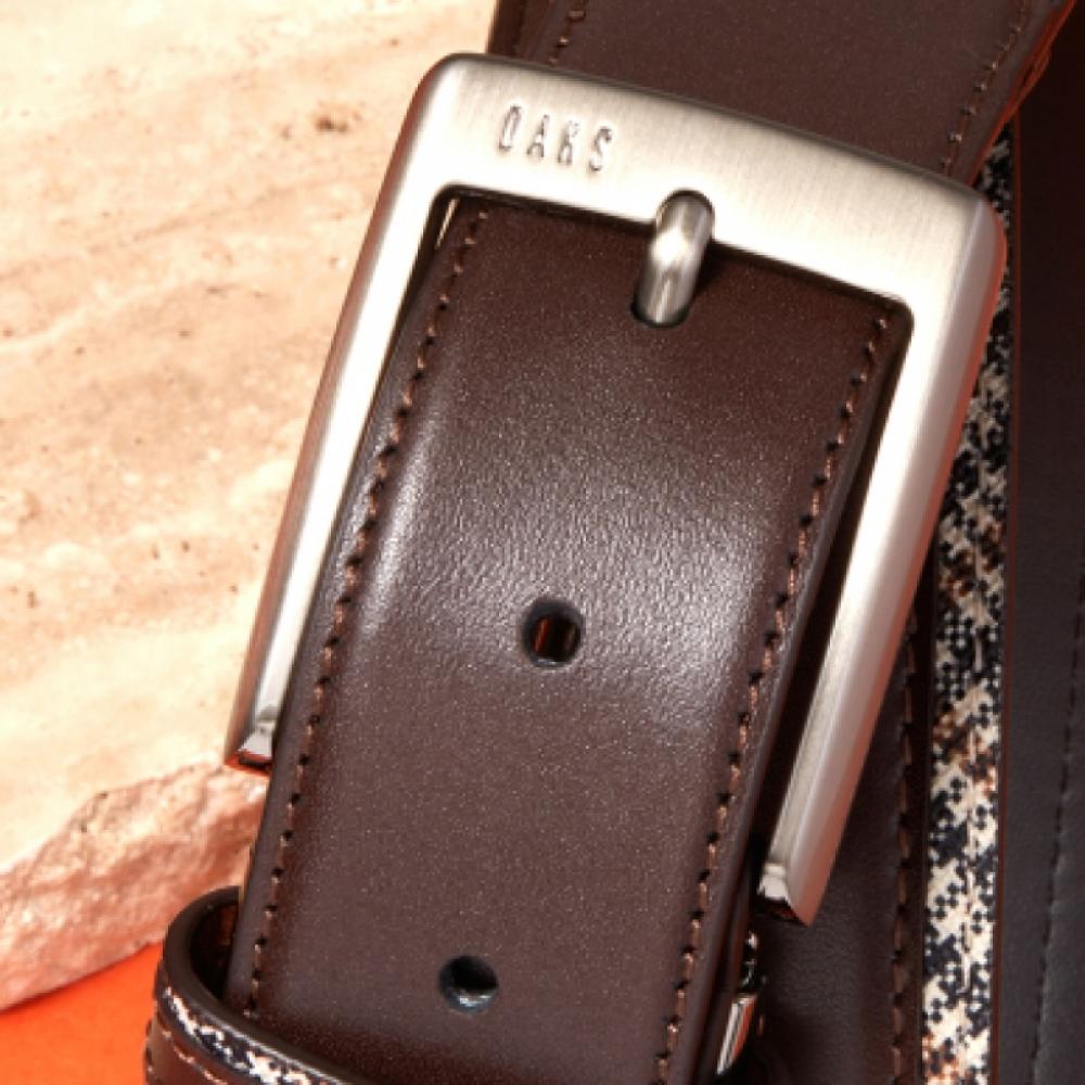 Daks Dark Brown Check Strap   Hook Leather Belt Dbbe6e722w3