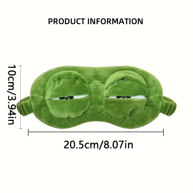 Maschera per Occhi a Rana Triste 3D per Dormire, Morbida Confortevole Mascherina da Viaggio, Unisex Adulti Bambini Blocca Luce Mascherina Occhi Design Portatile