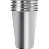 16oz Stainless Steel Metal Beer Cup Wine Cups Kitchen Accessories for Portable Drinkware Set