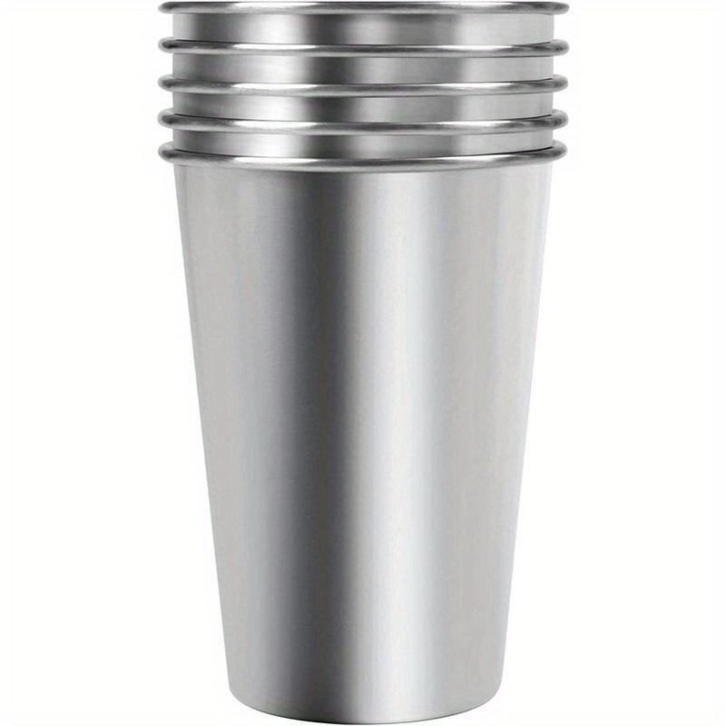 16oz Stainless Steel Metal Beer Cup Wine Cups Kitchen Accessories for Portable Drinkware Set