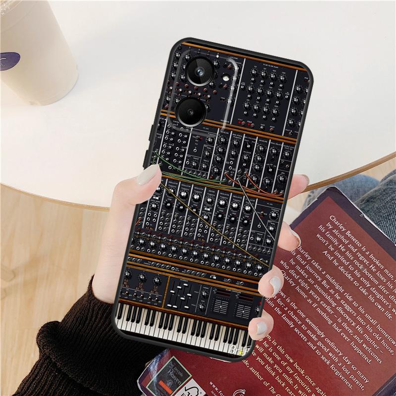 Vintage Synth Synthesizer Case For Realme C55 C75 C67 C61 C53 C51 C21Y C25S 10 11 12 13 14 Pro Plus GT 6T 6 5 GT7 Pro