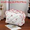 Floral Cherry Cosmetic Bag With Breathable Polyester For Daily Use