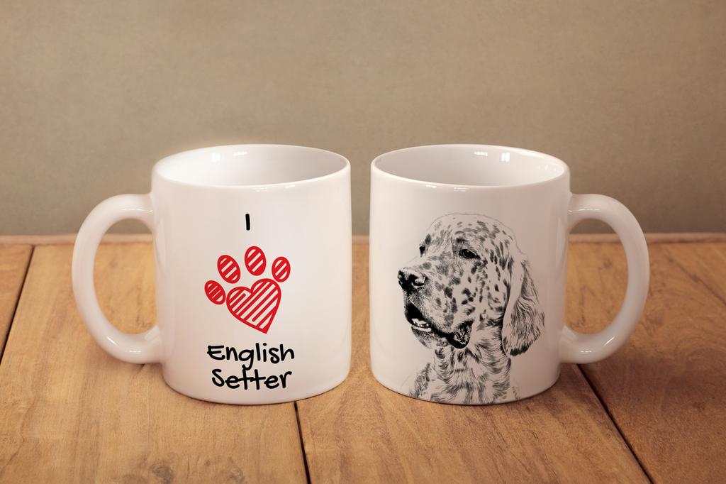 English Setter, Lawerack, Laverack - Cup with a Dog, Cute Cup with Graphics, a Gift with Your Photo from the Art-Dog Brand