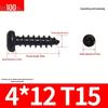 Black Zinc Plated M2 Pan Head Anti-Theft Hex Screws, Flat Tail, Self-Tapping