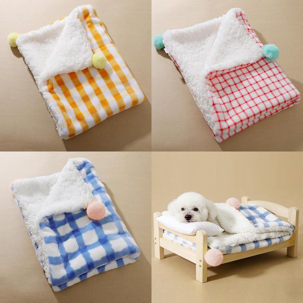 Pet Bed Dog Blanket Warm Plush Dog Bed Mat For Winter Comfort