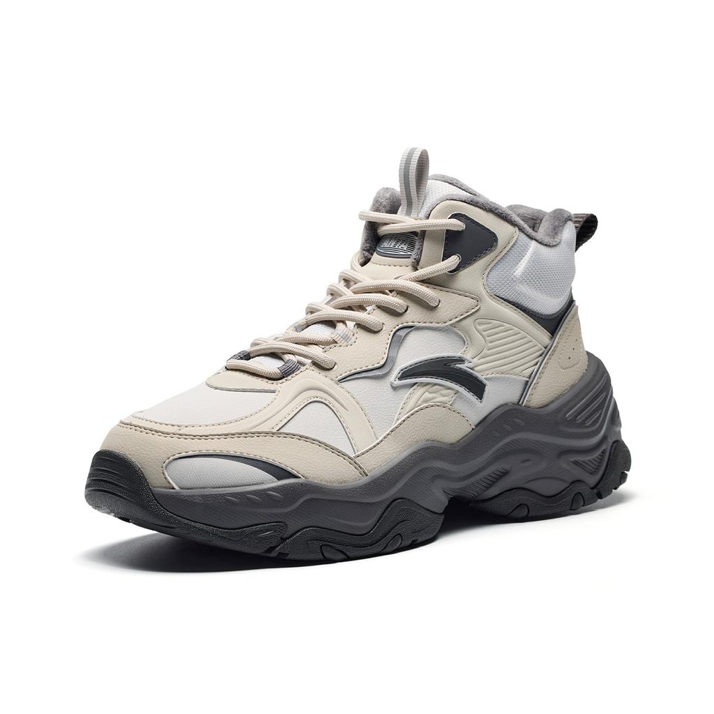 ANTA Life Collection Insulated Shoes Men's High Top Plain Mist Gray/Cumulus Gray/Plain Gray 912648903-1