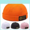 Solid Cotton Color Cap Round Top Hat Headwear Breathable Skullcap Gift Unisex