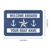 Welcome Aboard Nautical Boat Front Door Mat Anti-Slip Outdoor Absorbent Doormat Living Room Entrance Rug Carpet
