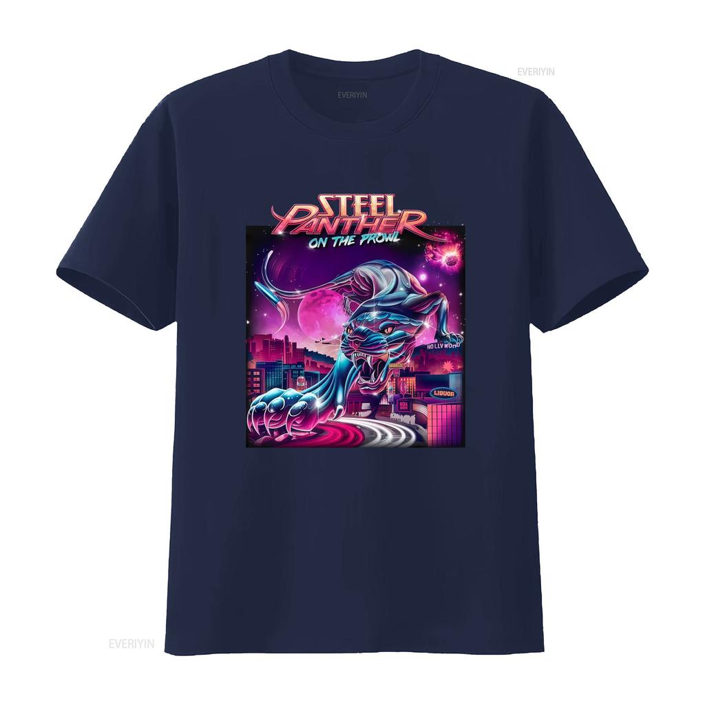 Steel Panther On The Prowl T Shirt for Men Fans Available In All Sizes Vintage Washed Slightly Graphic Versatile