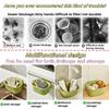 Hanging Sink Drain Basket  Press-Type Multi-Functional Food Residue Separator No-Dirty-Hand Residue Disposal Organizer