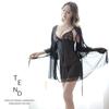 Sexy Women's Pajamas, Be Careful, Large Size Lace Mesh Yarn, Pure Desire Wind, Hot Transparent Robe, Four-piece Home Furnishing