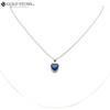 Gibeon Meteorite Silver Heart Metallic Natural Stone Power Stone [GOLD STONE] Pendant, 925, Shape, Blue, Namibia, Necklace,