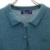 FRED PERRY Long sleeve Polo knit 10 Blue sweater Women Used