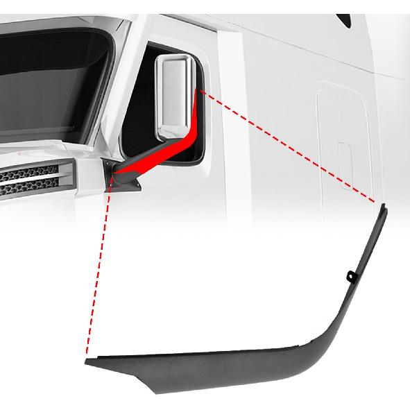 

Door Mirror Arm Cover Fit for Freightliner Cascadia 2018-on, Black Door Mirror Arm Cover for Freightliner New Cascadia Semi Truck Accessories Driver