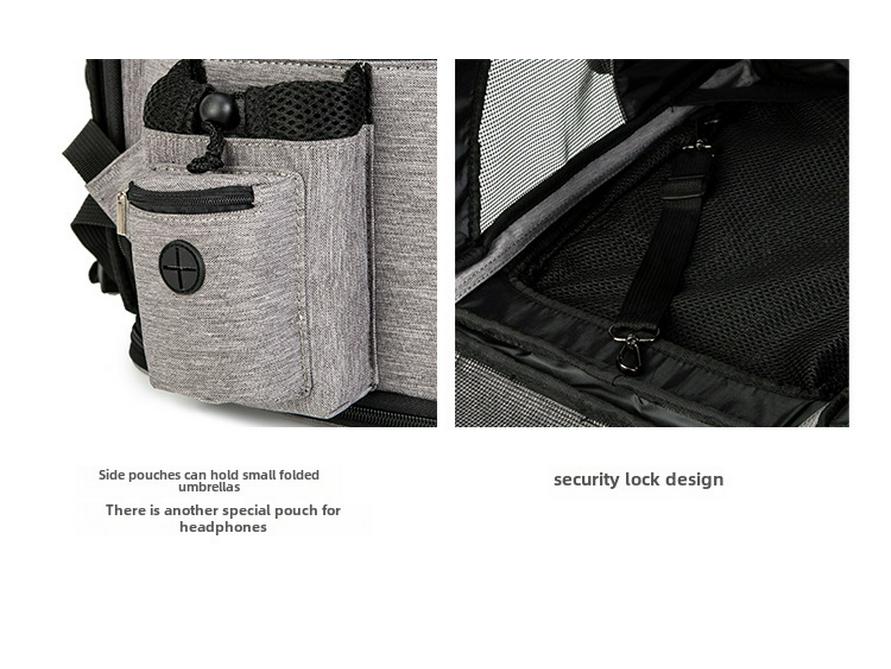 Large-Capacity Foldable Pet Backpack Breathable for Cats and Dogs, Suitable for Outdoor Use