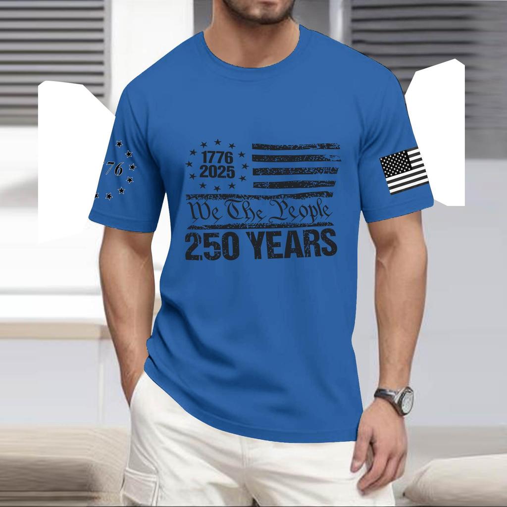 Men's Casual Round Neck Lightweight Short-Sleeve Top