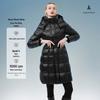 Tanboer Women's Mid-length Hooded Goose Down Puffer Coat 550790Z