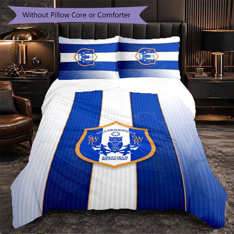 Biancheria da Letto a Tema Sheffield Wednesday Set 3 Pezzi Copripiumino Biancheria da Letto Decorativa Per Camera Adolescenti Decorazione Casa