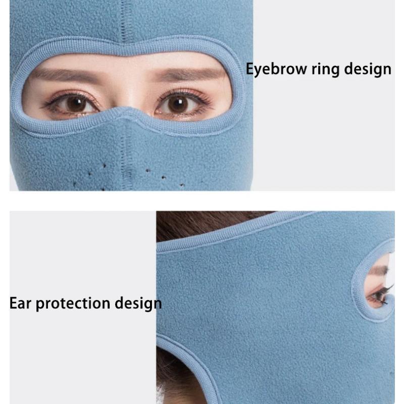 Autumn and Winter Warm Face Mask with Velvet Removable Riding Windproof HD Goggles Neck Protection Extended Face Mask