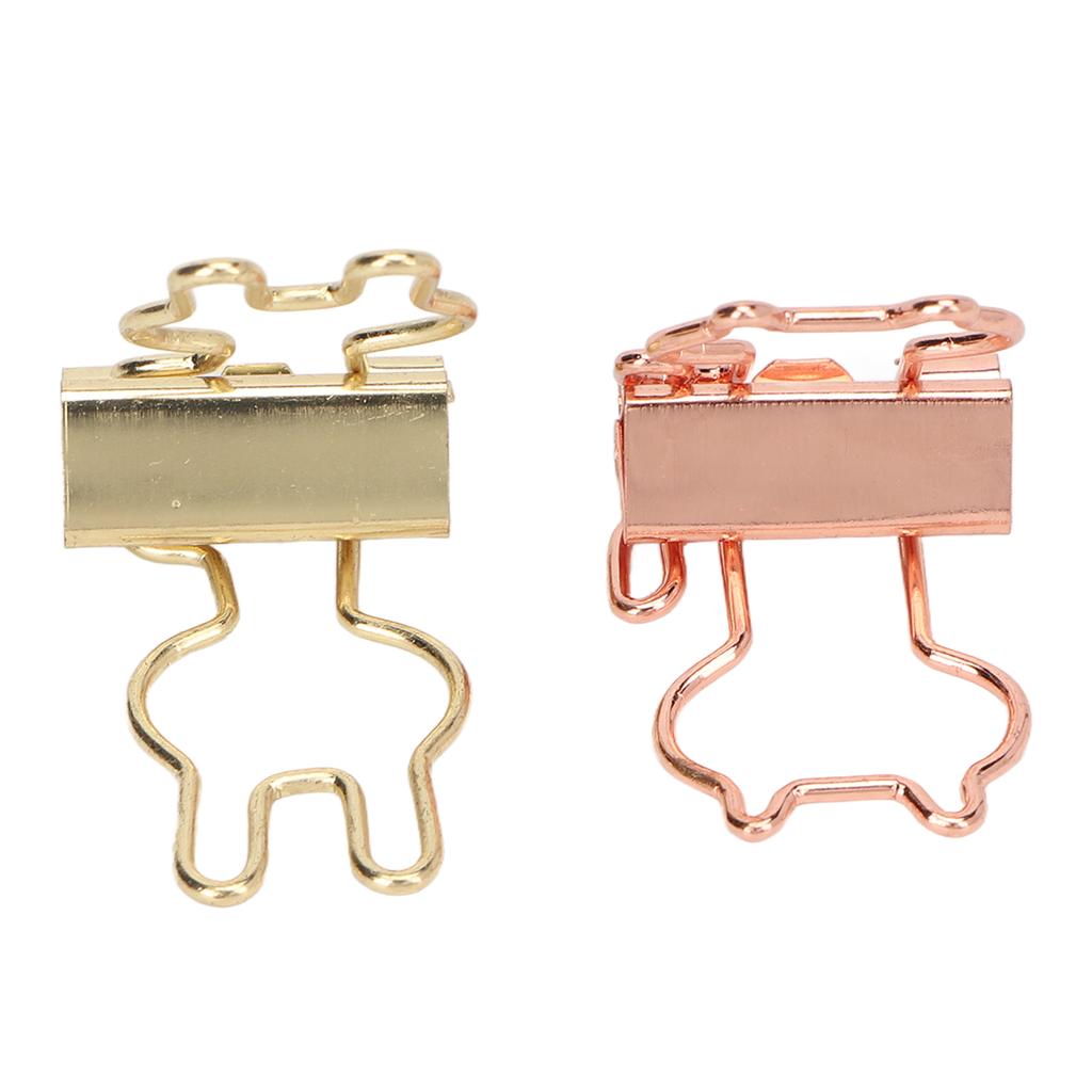 100pcs Binder Clips Strong Clamping Force Rust Resistant Metal Rabbit Binder Clips Cat Binder Clips for Office