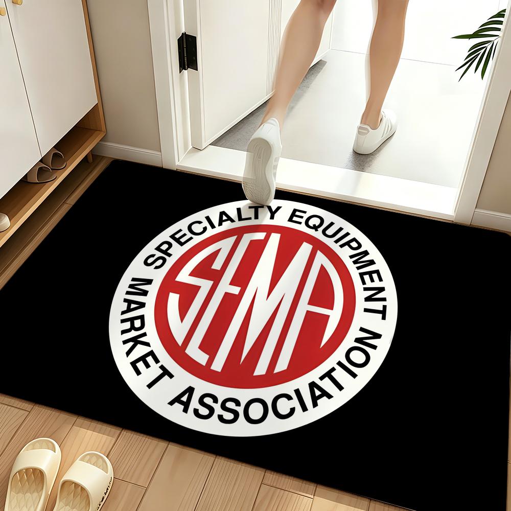 Auto S-SEMA Floor Mat Soft Flannel Entrance Door Mat Non Slip Absorbent Bathroom Bedroom Floor Rug