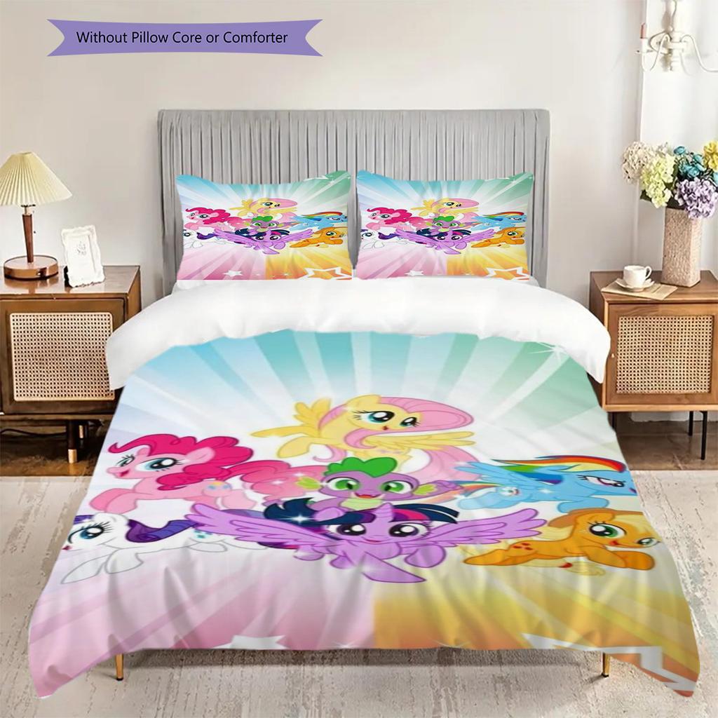 Rainbow Friends Magical Gathering Threepiece Set 1 Duvet Cover 2 Pillowcase Without Core Duvet Cover And Pillowcase Soft And Comfortable